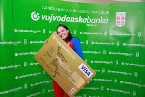 sportistkinja sa visa gold olimpijskom karticom
