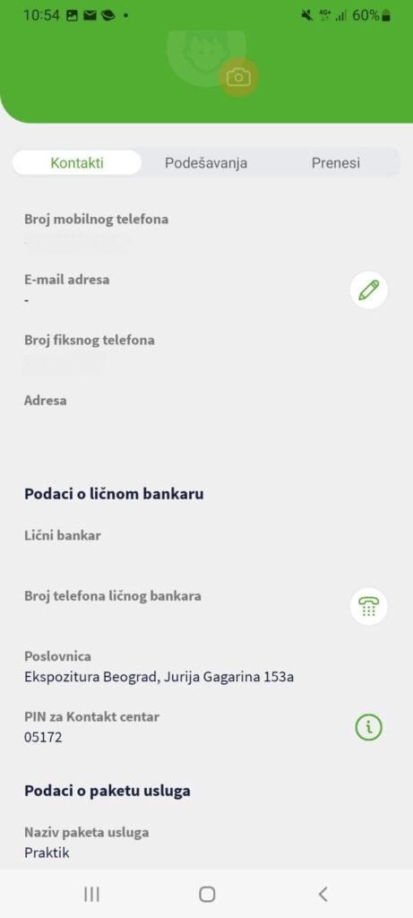 profil korisnika informacije o paketu i uslugama otp banka m-bank